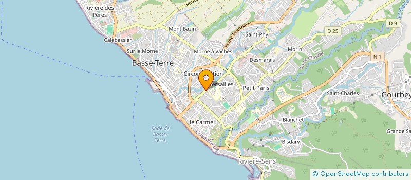 localisation de l'entreprise ASS SOCIO PROFESSIONNEL SUD BASSE TERRE à BASSE-TERRE