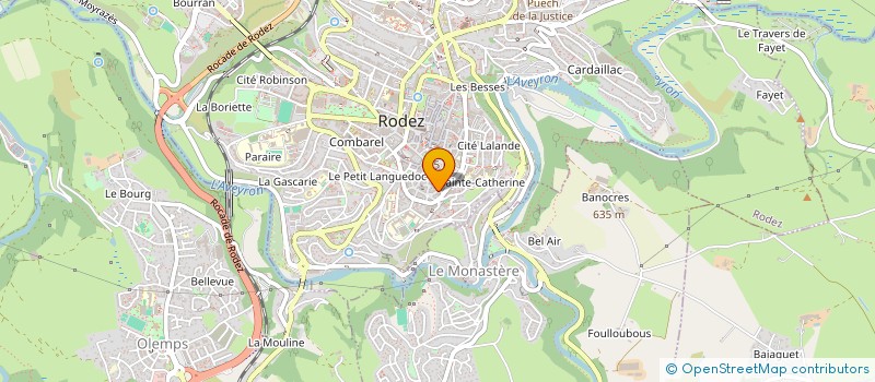 localisation de l'entreprise ASS SOCIOCULTURELLE JEUNES à RODEZ