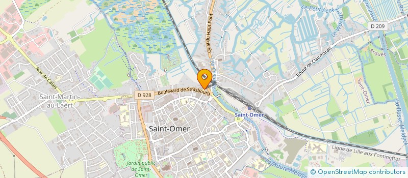 localisation de l'entreprise ASS SOINS DOMICILE PERSONNE AGEE INVALID  SAINT-OMER