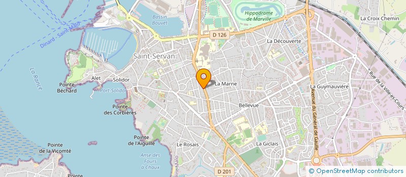 localisation de l'entreprise ASS SOINS PALLIATIFS COTE D EMERAUDE  SAINT-MALO