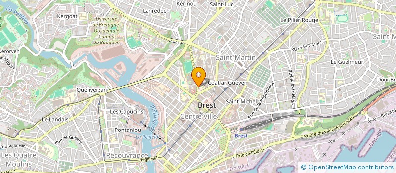 localisation de l'entreprise ASS SOINS PALLIATIFS IROISE à BREST
