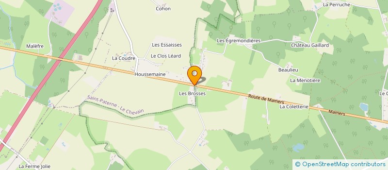 localisation de l'entreprise ASS SOLEIL + à SAINT-PATERNE - LE CHEVAIN