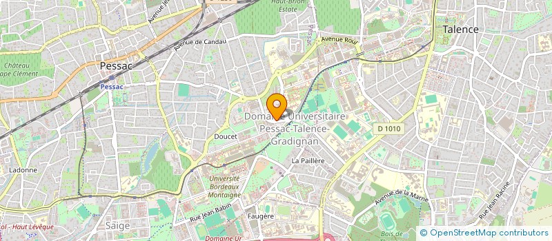 localisation de l'entreprise ASS SOLID HUM ENVIRONN ENSCPB à PESSAC