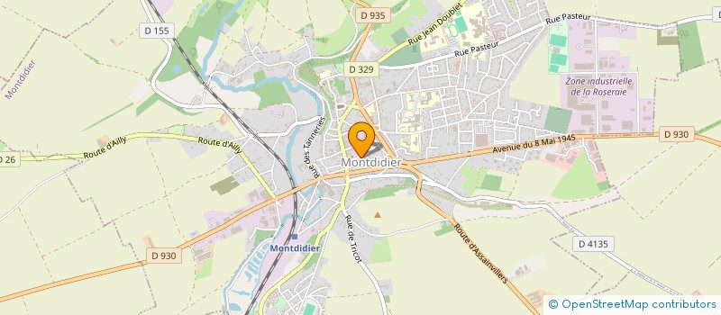 localisation de l'entreprise ASS SOLIDARITE CHOMEUR INSERTION ENTRAID à MONTDIDIER