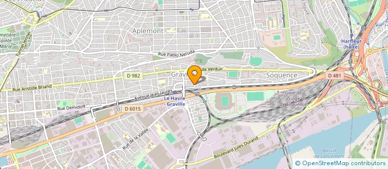 localisation de l'entreprise ASS SOQUENCE GRAVILLE OMNISPORTS  LE HAVRE