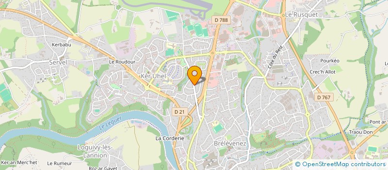 localisation de l'entreprise ASS SOUTIEN BANQUE ALIMENT COTES D ARMOR à LANNION