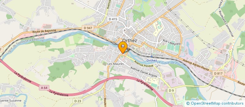 localisation de l'entreprise ASS SOUTIEN INSERTION VIE ACTIVE à ORTHEZ
