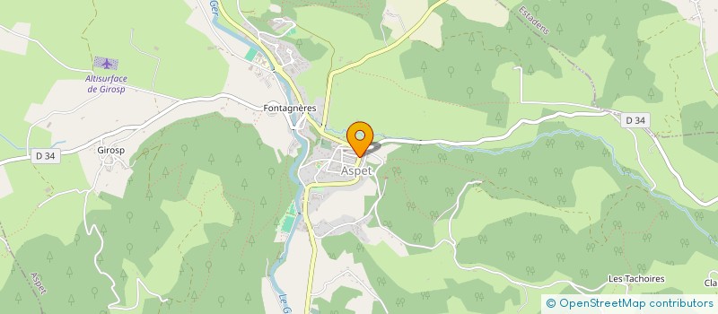 localisation de l'entreprise ASS SPELEOLOGIQUE DU CAGIRE  ASPET