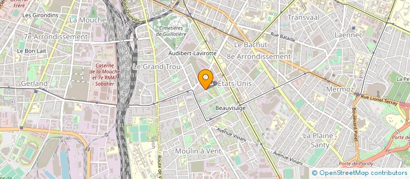 localisation de l'entreprise ASS SPORT BERTHELOT MERMOZ NOUVEAU MONDE à LYON