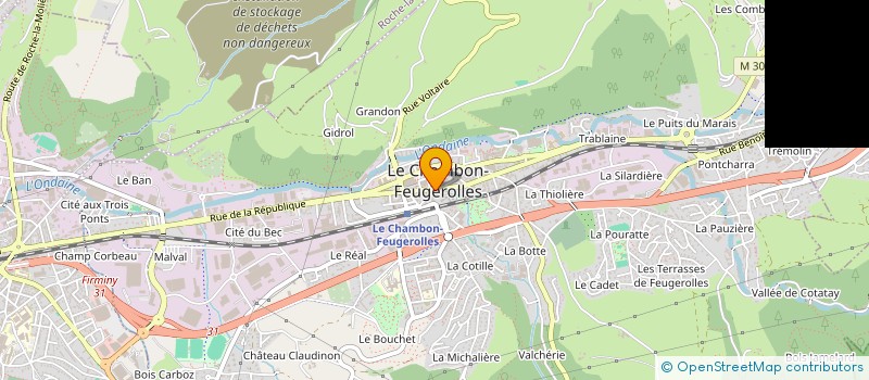 localisation de l'entreprise ASS SPORT BODY BUILDING CENTER à LE CHAMBON-FEUGEROLLES