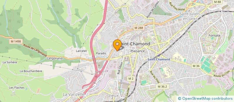 localisation de l'entreprise ASS SPORT BOULISTE DES LILAS à SAINT-CHAMOND