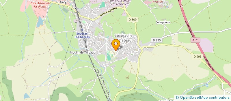 localisation de l'entreprise ASS SPORT CEG PUBLIC SEVERAC LE CHATEAU  SEVERAC D'AVEYRON