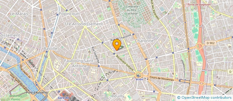 localisation de l'entreprise ASS SPORT CENT FORMAT DELEPINE  PARIS