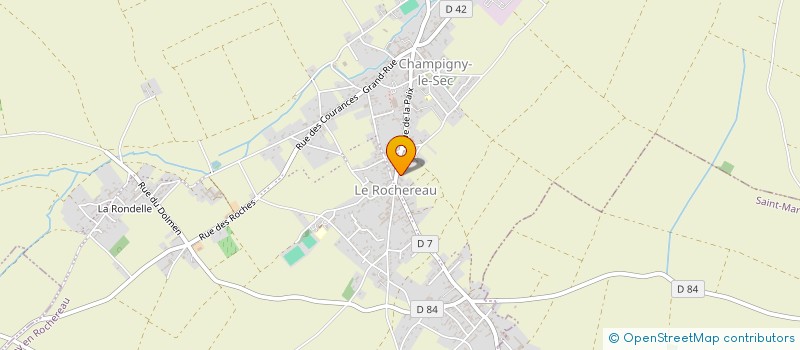 localisation de l'entreprise ASS SPORT CHAMPIGNY ROCHEREAU VOLLEY BALL  CHAMPIGNY EN ROCHEREAU