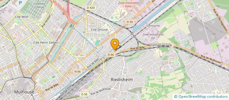 localisation de l'entreprise ASS SPORT CHEMINOT CANOE KAYAK  RIEDISHEIM