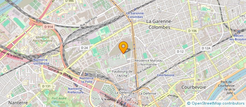 localisation de l'entreprise ASS SPORT COLLEGE COURBEVOIE RUE FAUVELLES à COURBEVOIE