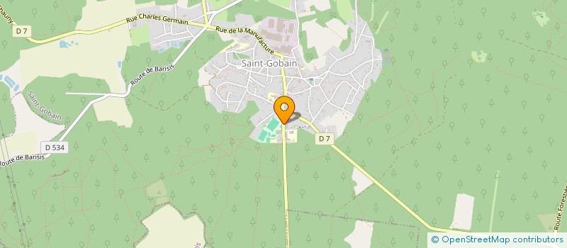 localisation de l'entreprise ASS SPORT COLLEGE DE SAINT GOBAIN  SAINT-GOBAIN