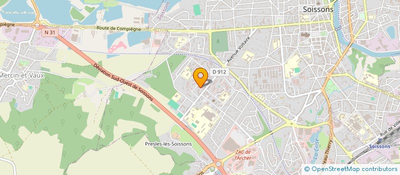 localisation de l'entreprise ASS SPORT COLLEGE JEAN MERMOZ  BELLEU