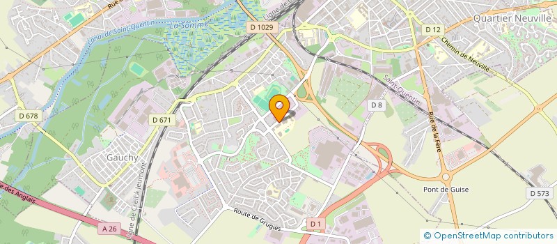 localisation de l'entreprise ASS SPORT COLLEGE PAUL ELUARD DE GAUCHY à GAUCHY