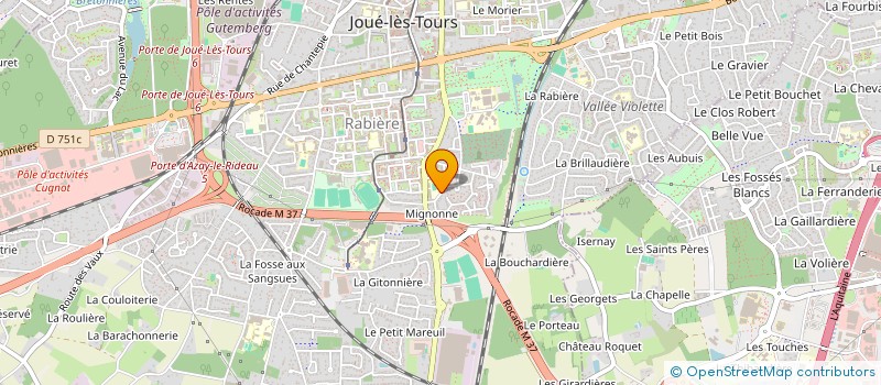 localisation de l'entreprise ASS SPORT CULT ECOLE MIGNONNE ELEM  JOUE-LES-TOURS