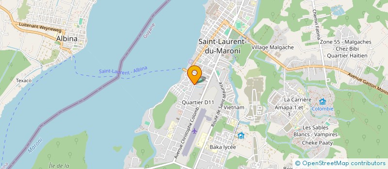localisation de l'entreprise ASS SPORT CULT JEUNE ACTIF CHARBONNIERE à SAINT-LAURENT-DU-MARONI