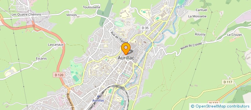 localisation de l'entreprise ASS SPORT CULT PERS DIREC DPT JEUN SPORT à AURILLAC