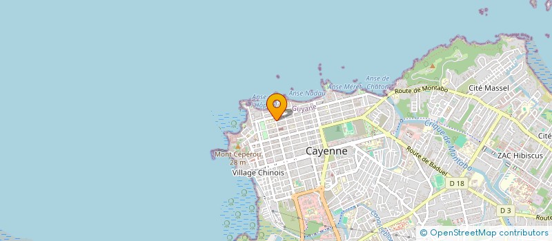 localisation de l'entreprise ASS SPORT CULT VETERANS SPORT GUYANAIS  CAYENNE