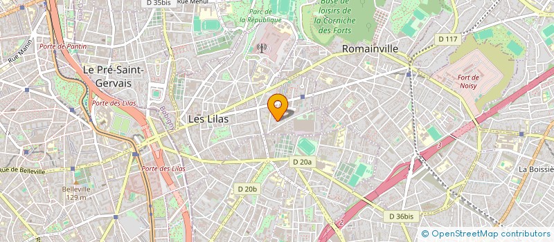 localisation de l'entreprise ASS SPORT & CULTUR FRANCO MAGHREBINE à LES LILAS