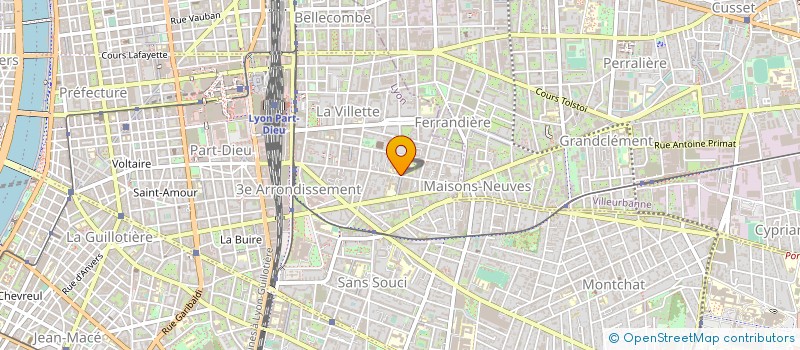 localisation de l'entreprise ASS SPORT CULTURE ARTIST LOISIRS AMITIES  LYON