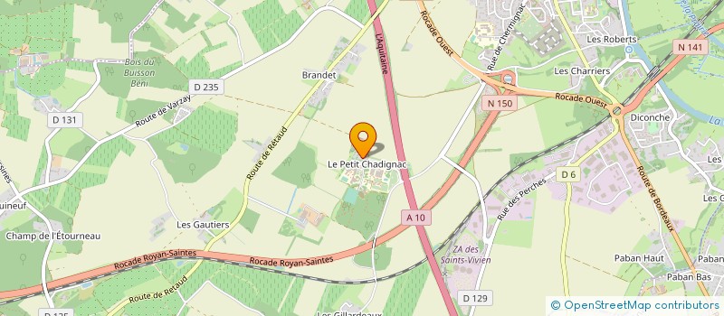 localisation de l'entreprise ASS SPORT CULTURE LE CHAT D YGNAC  SAINTES