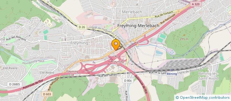 localisation de l'entreprise ASS SPORT CULTURISME LOISIRS MOSELLE-EST  BETTING