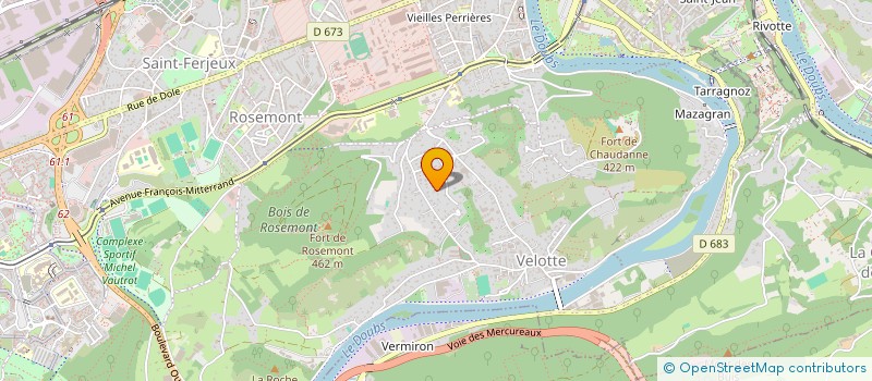 localisation de l'entreprise ASS SPORT. ET COMITE DE SOUTIEN O.METZ  BESANCON