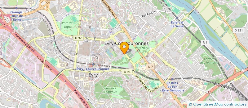 localisation de l'entreprise ASS SPORT ET CULTUR DU DPT DE L'ESSONNE à EVRY-COURCOURONNES