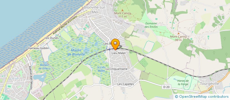 localisation de l'entreprise ASS SPORT ET CULTURE BLONVILAISE  BLONVILLE-SUR-MER