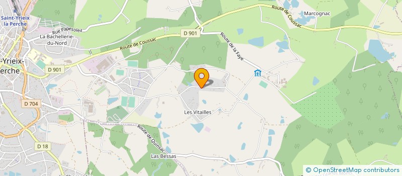 localisation de l'entreprise ASS SPORT ET CULTURE DU LEPA à ST YRIEIX LA PERCHE