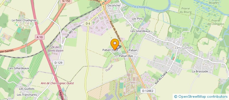 localisation de l'entreprise ASS SPORT ET CULTURELLES SAINTES AIR  SAINTES