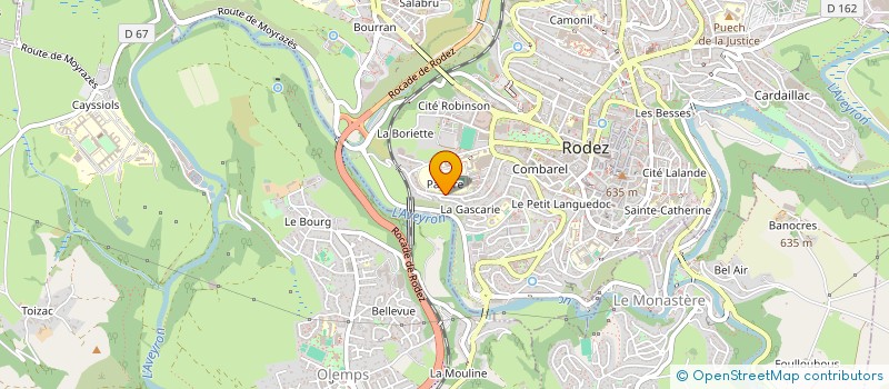 localisation de l'entreprise ASS SPORT ET PSYCHOLOGIE  RODEZ