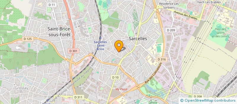 localisation de l'entreprise ASS SPORT EXTREME  SARCELLES