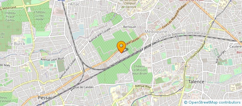 localisation de l'entreprise ASS SPORT FAMILLES TALENCE HAUT BRION  TALENCE