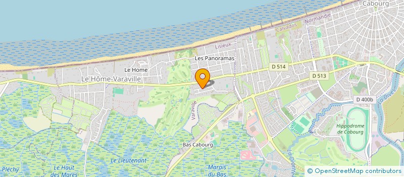 localisation de l'entreprise ASS SPORT GARDEN TENNIS DE CABOURG  CABOURG