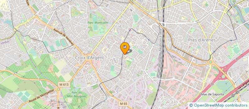 localisation de l'entreprise ASS SPORT LOISIR JEUNE CROIX D'ARGENT à MONTPELLIER