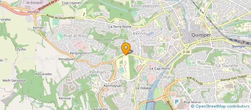 localisation de l'entreprise ASS SPORT LYCEE CORNOUAILLE à QUIMPER