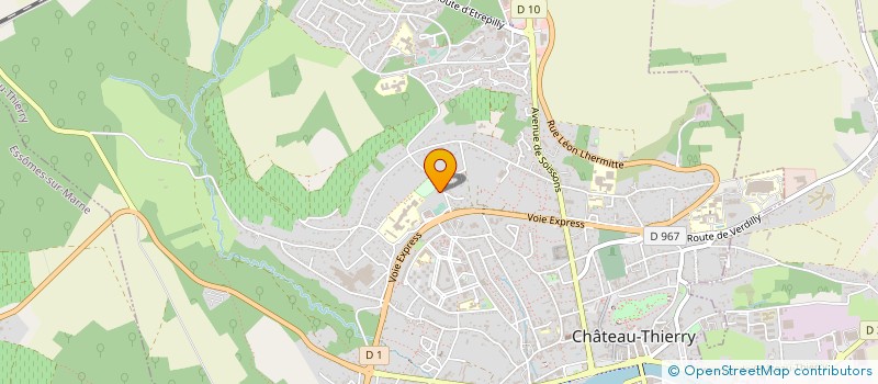 localisation de l'entreprise ASS SPORT LYCEE POLYVALENT JEAN DE LA FONTAINE  CHATEAU-THIERRY