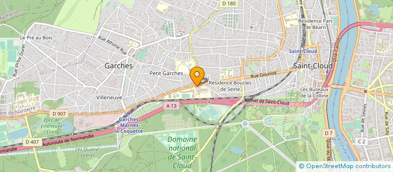 localisation de l'entreprise ASS SPORT LYCEE SANTOS DUMONT à SAINT-CLOUD