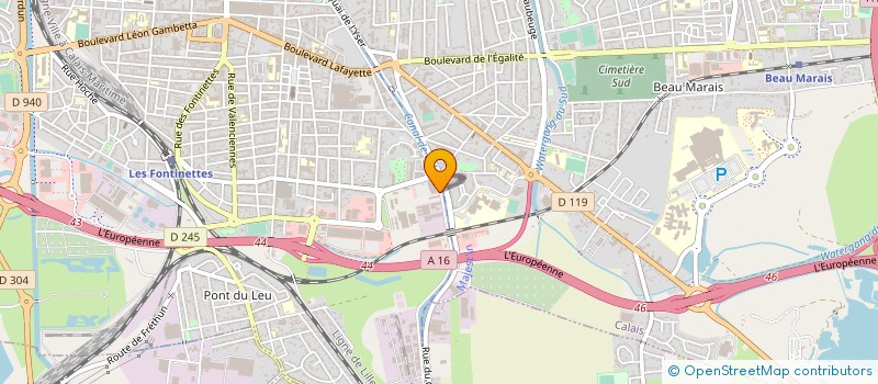 localisation de l'entreprise ASS SPORT MANIA à CALAIS