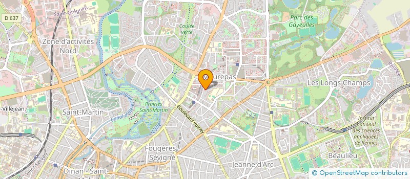 localisation de l'entreprise ASS SPORT MAUREPAS SECTION FOOTBALL à RENNES
