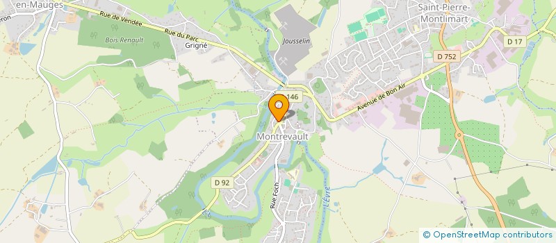 localisation de l'entreprise ASS SPORT MONTLIMARTOISE MONTREBELLIENNE à MONTREVAULT-SUR-EVRE