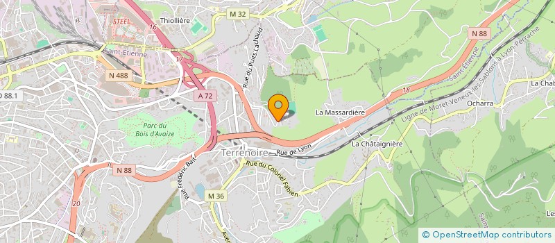 localisation de l'entreprise ASS SPORT MUNIC ST ETIENNE TRIATHLON 42  SAINT-ETIENNE