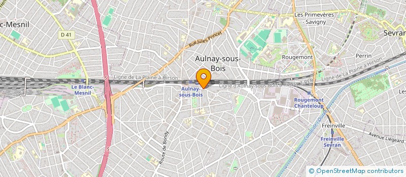 localisation de l'entreprise ASS SPORT P T T SECTION AULNAY à AULNAY-SOUS-BOIS