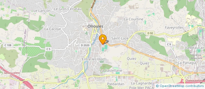 localisation de l'entreprise ASS SPORT PR TOUS A OLLIOULES LOI 1901 à OLLIOULES